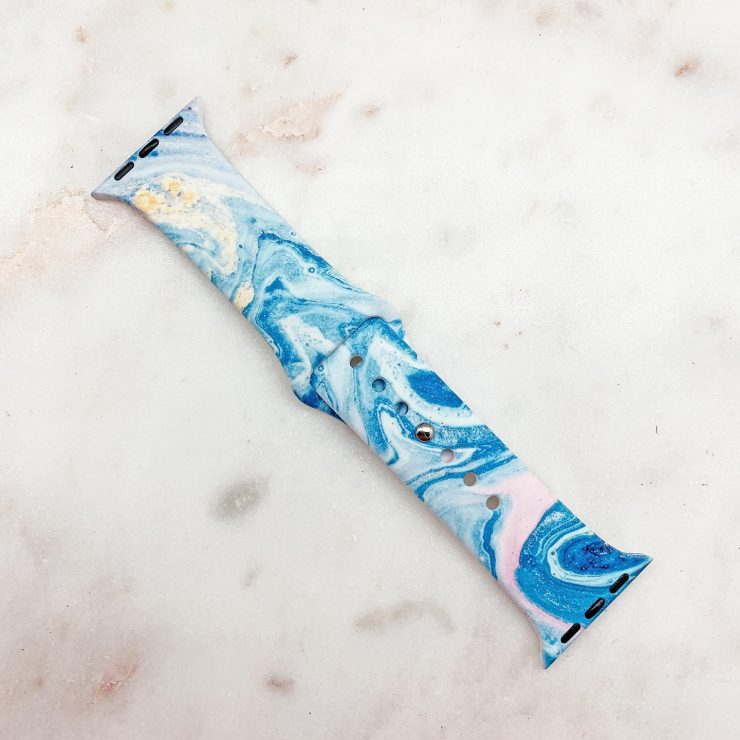 A photo of the Blue Marble Apple Watch Band product