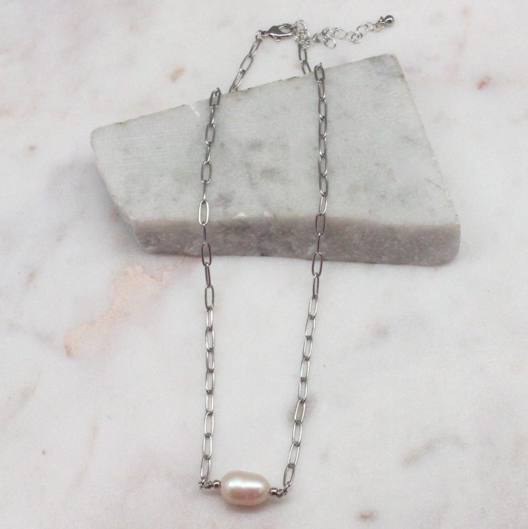 A photo of the Chloe Necklace In Silver product