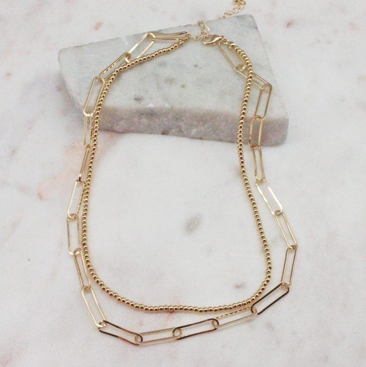 A photo of the Remi Necklace In Gold product