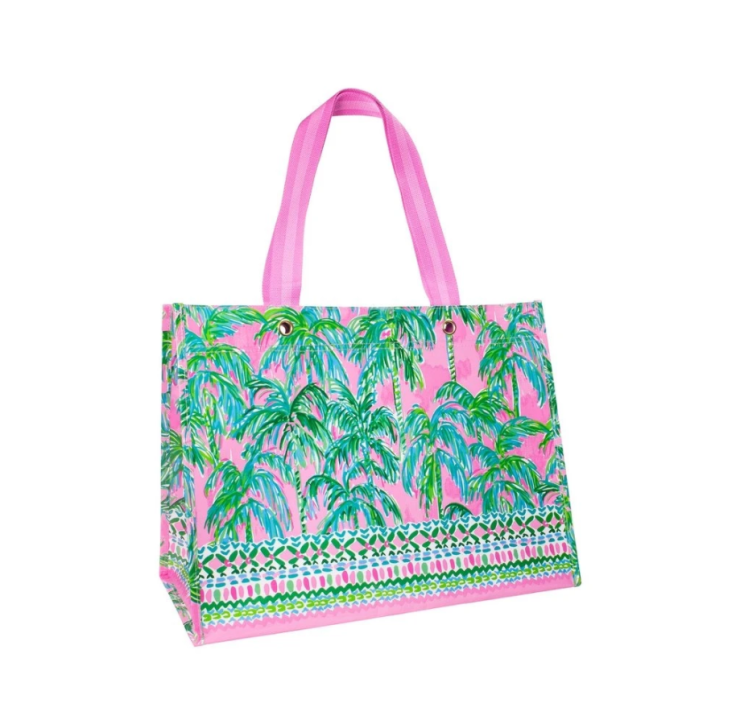 A photo of the Lilly Pulitzer Market Carryall Tote In Suite Views product