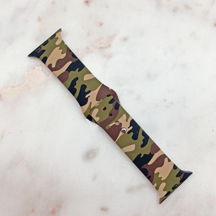 A photo of the Army Print Apple Watch Band product