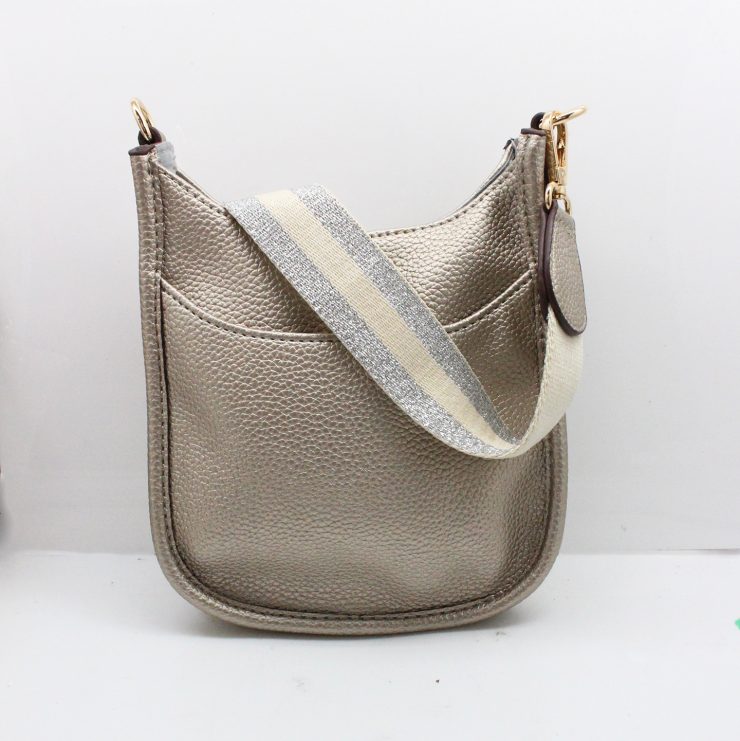 A photo of the Mini Messenger Bag In Silver product