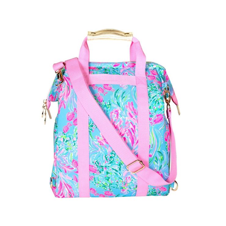 A photo of the Lilly Pulitzer Backpack Cooler In Best Fishes product