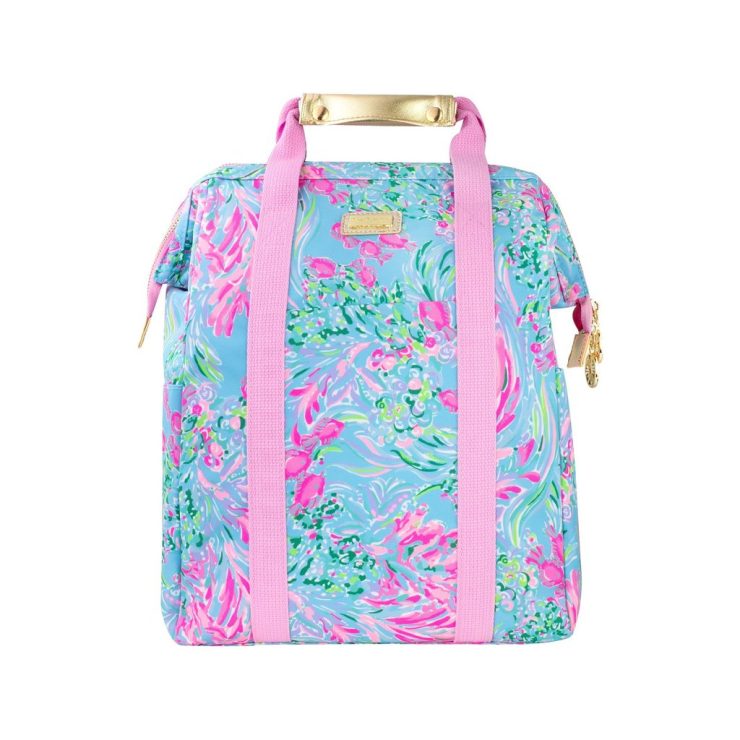 A photo of the Lilly Pulitzer Backpack Cooler In Best Fishes product
