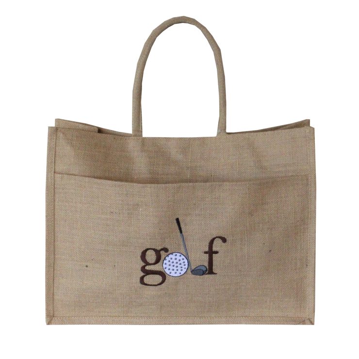 A photo of the Jute Golf Tote In Natural product