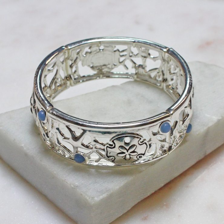 A photo of the Sea Life Stretch Bracelet In Silver product