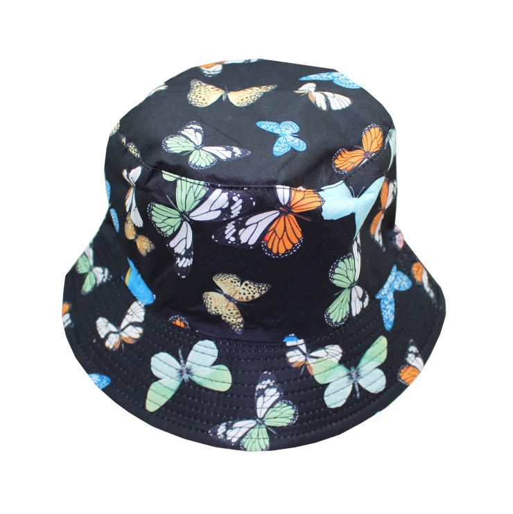 A photo of the Butterfly Bucket Hat In Black product