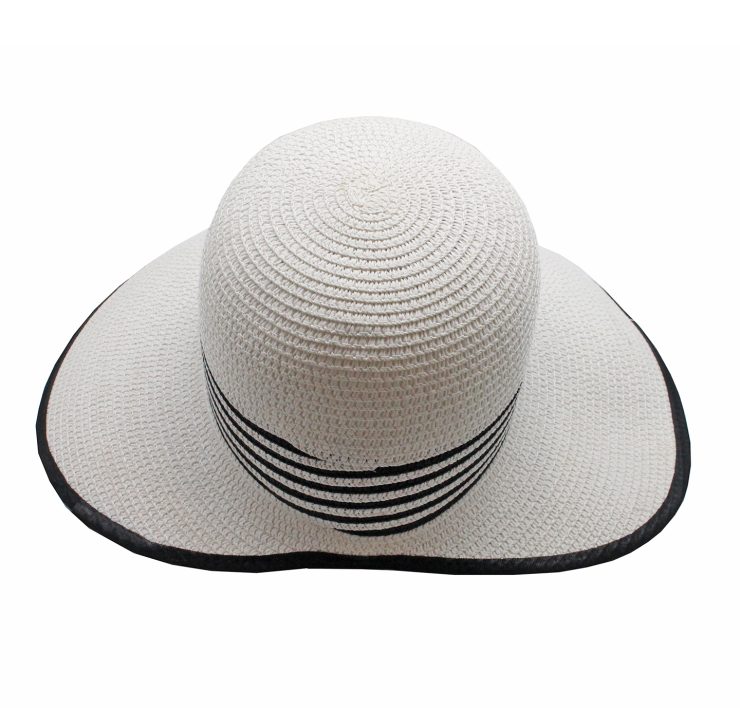 A photo of the Black & White Straw Hat product
