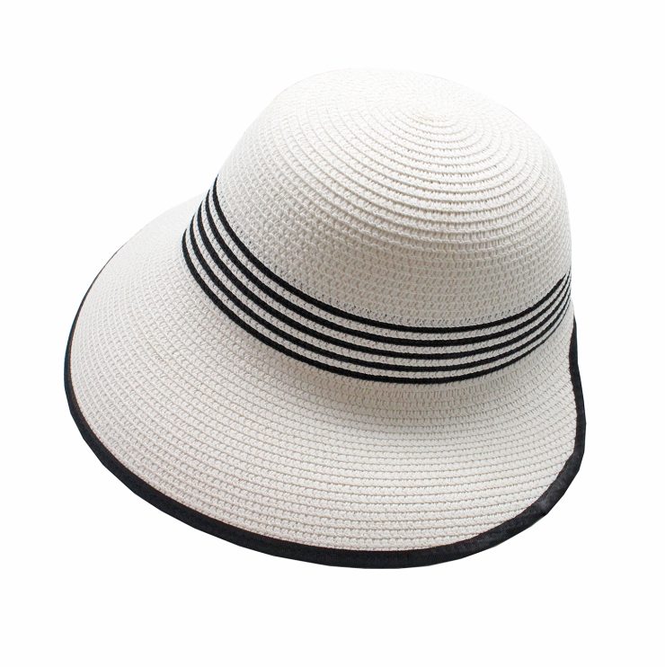 A photo of the Black & White Straw Hat product