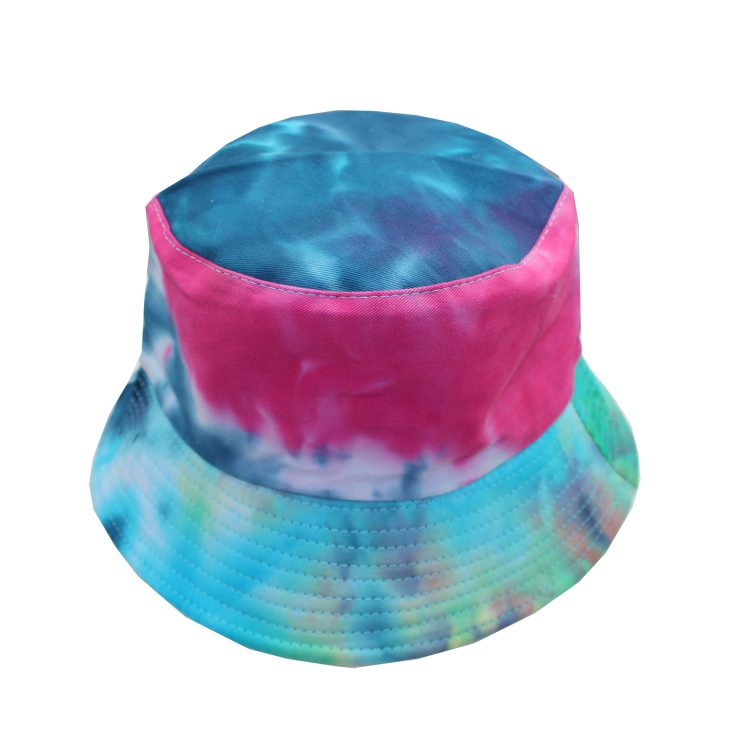 A photo of the Blue Tie Dye Bucket Hat product