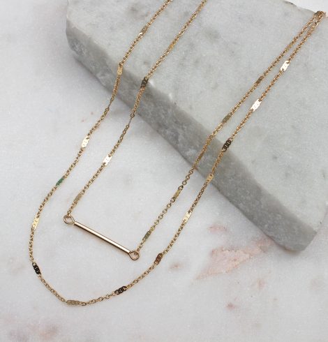 A photo of the Delicate Layers Necklace In Gold product