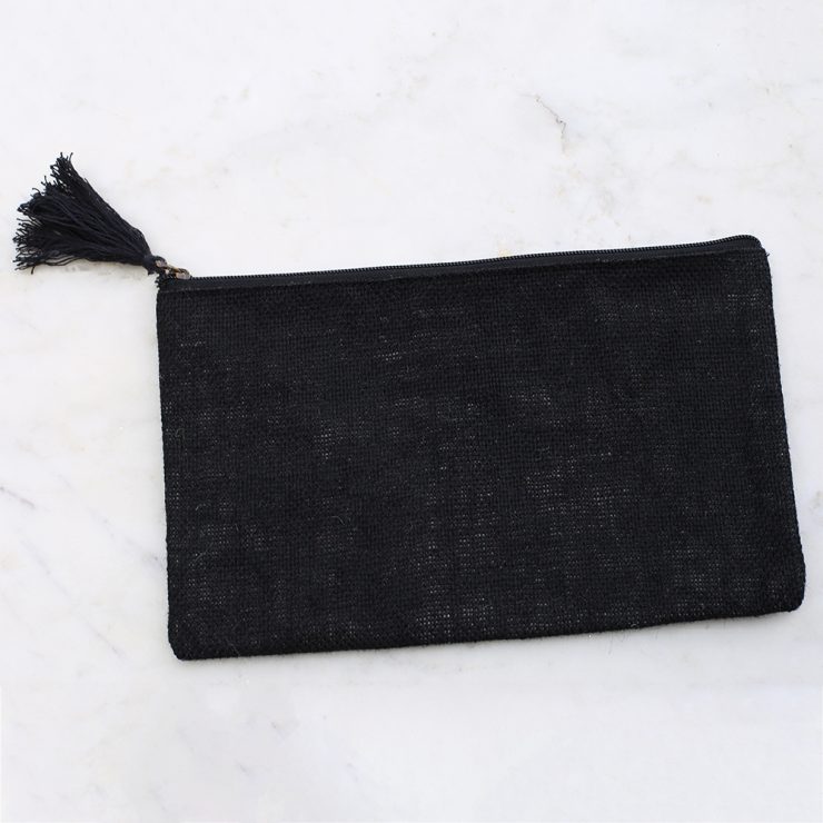 A photo of the Jute Cosmetic Bag In Black product