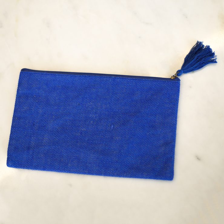 A photo of the Jute Cosmetic Bag In Lapis product