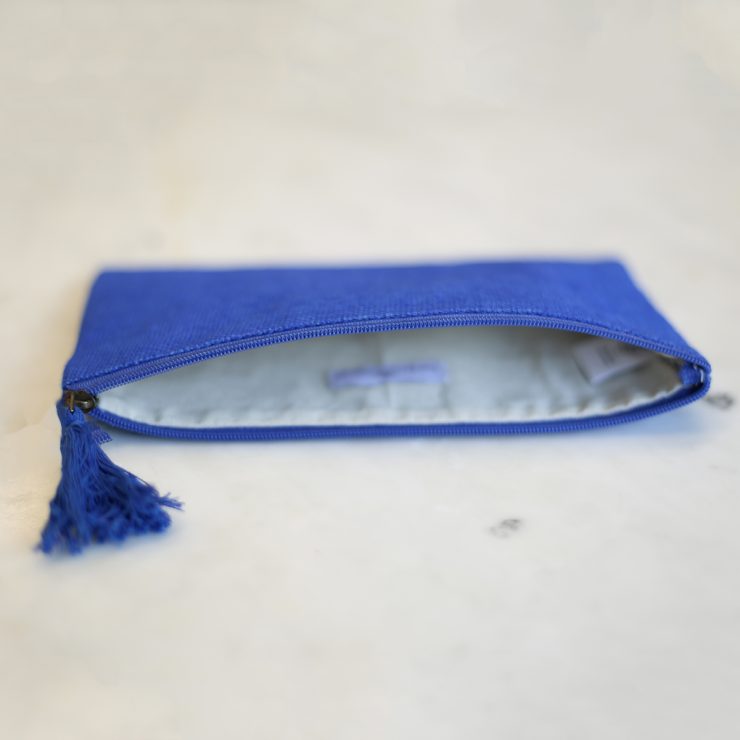A photo of the Jute Cosmetic Bag In Lapis product