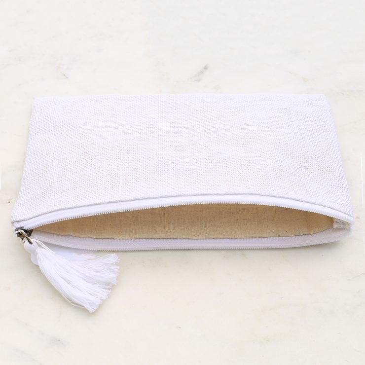 A photo of the Jute Cosmetic Bag In White product