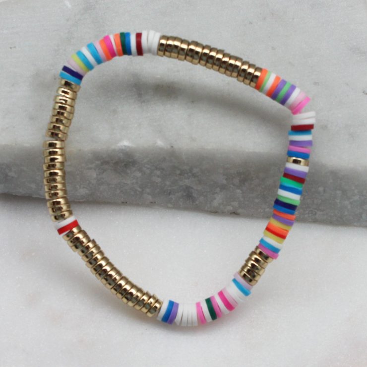 A photo of the Multi Colored Beaded Bracelet product