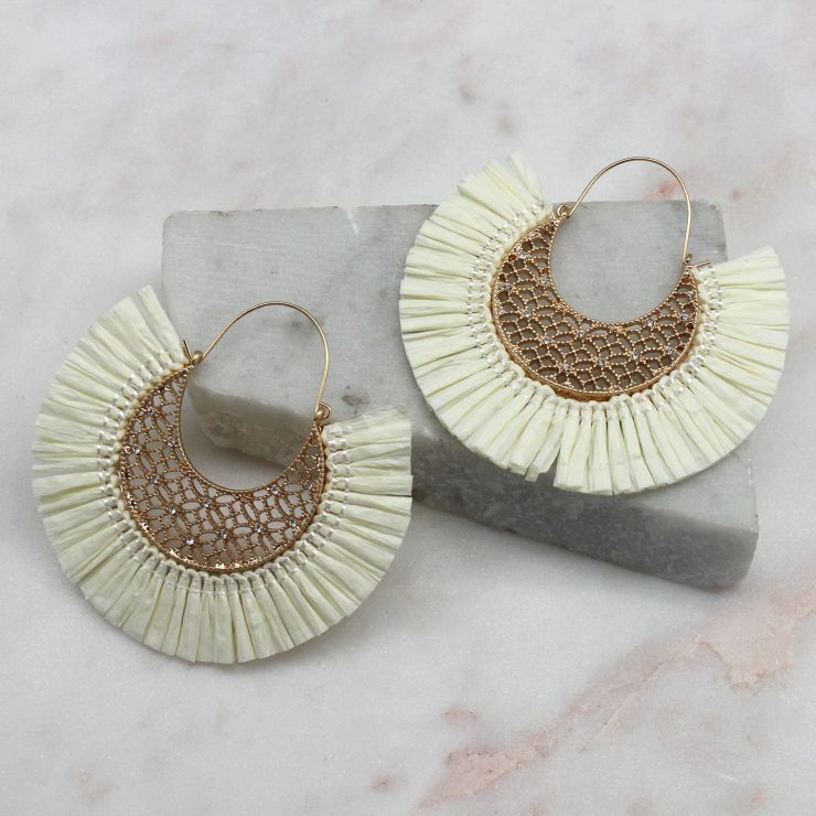 A photo of the Summer Breeze Earrings In Ivory product