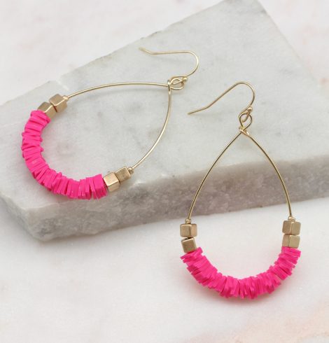 A photo of the Summertime Earrings In Pink product
