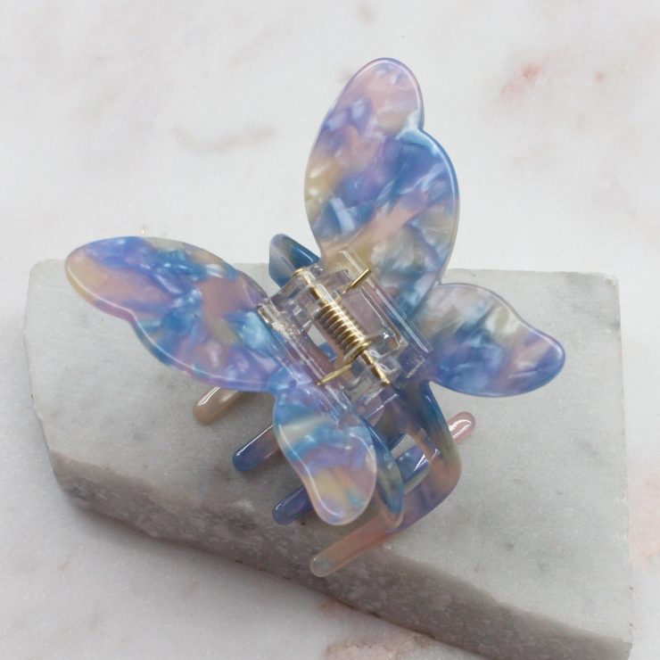 A photo of the Blue & Purple Butterfly Clip product