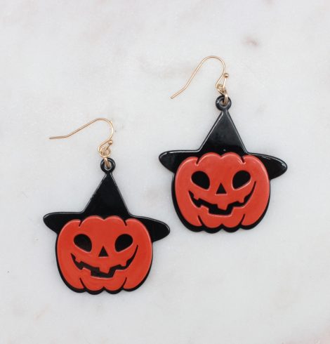 A photo of the Jack-O-Lantern Earrings product