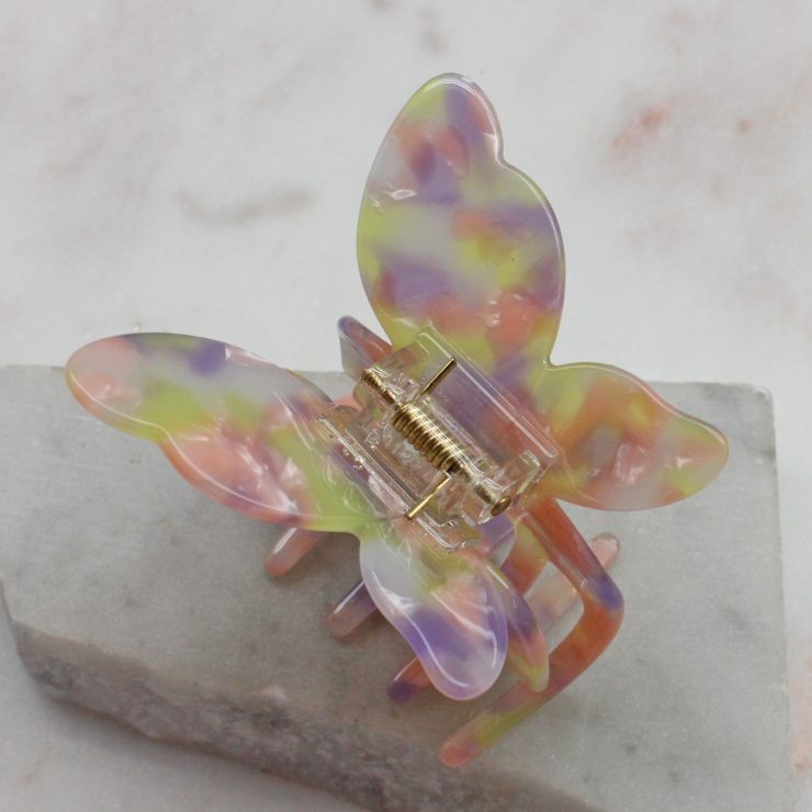 A photo of the Pink, Purple & Yellow Butterfly Clip product