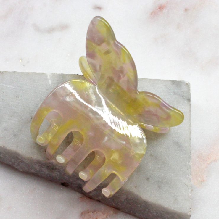 A photo of the Pink & Yellow Butterfly Clip product