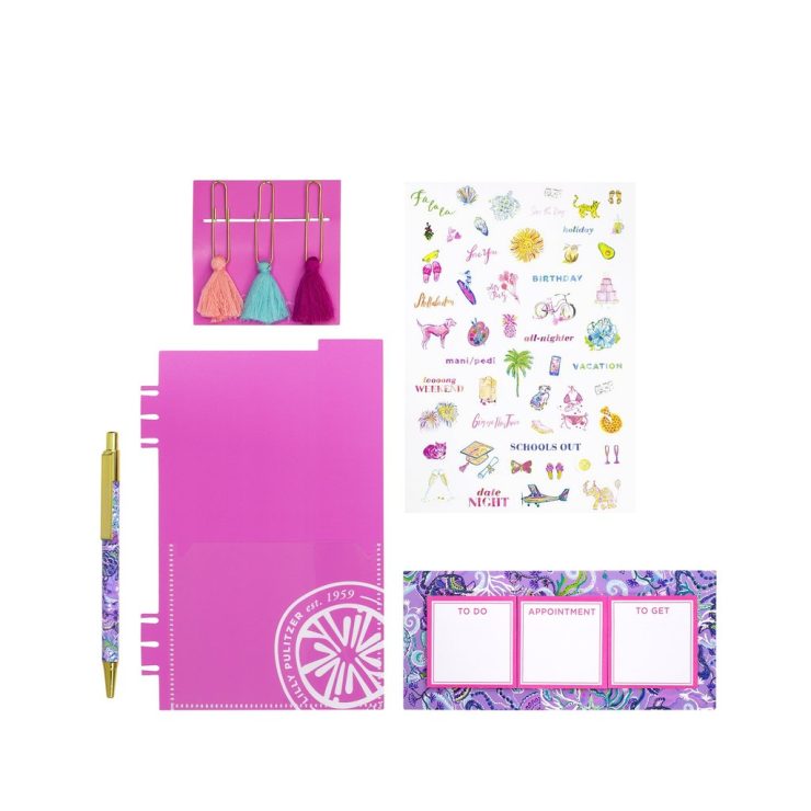 A photo of the Lilly Pulitzer Agenda Bonus Pack In Mermaid for You product