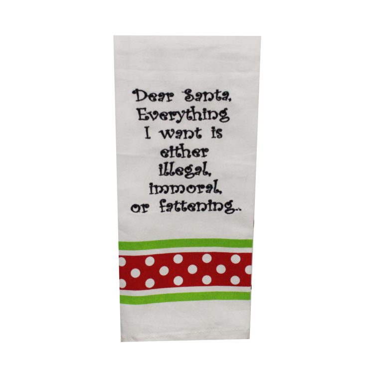 A photo of the Dear Santa Kitchen Towel product