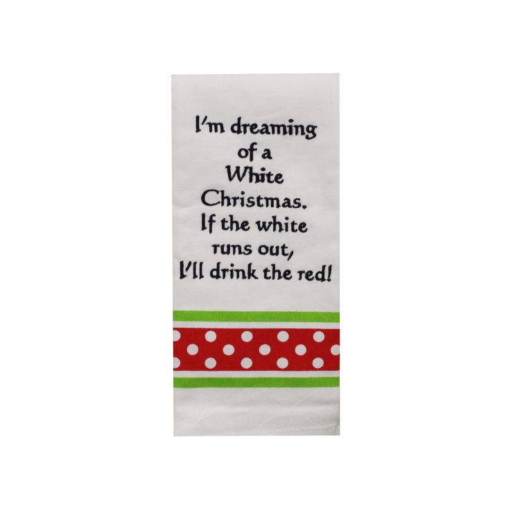 A photo of the Dreaming Of A White Christmas Kitchen Towel product