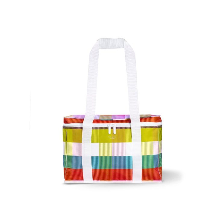 A photo of the Kate Spade Rainbow Plaid Cooler product