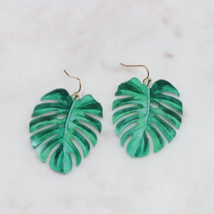 A photo of the Pretty Palm Earrings product