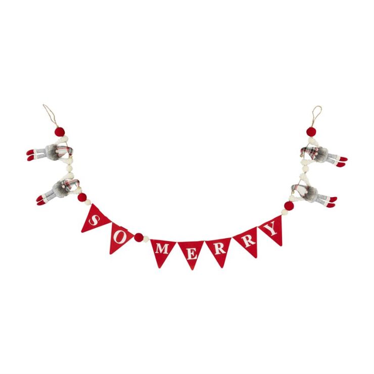 A photo of the So Merry Dangle Gnome Garland product