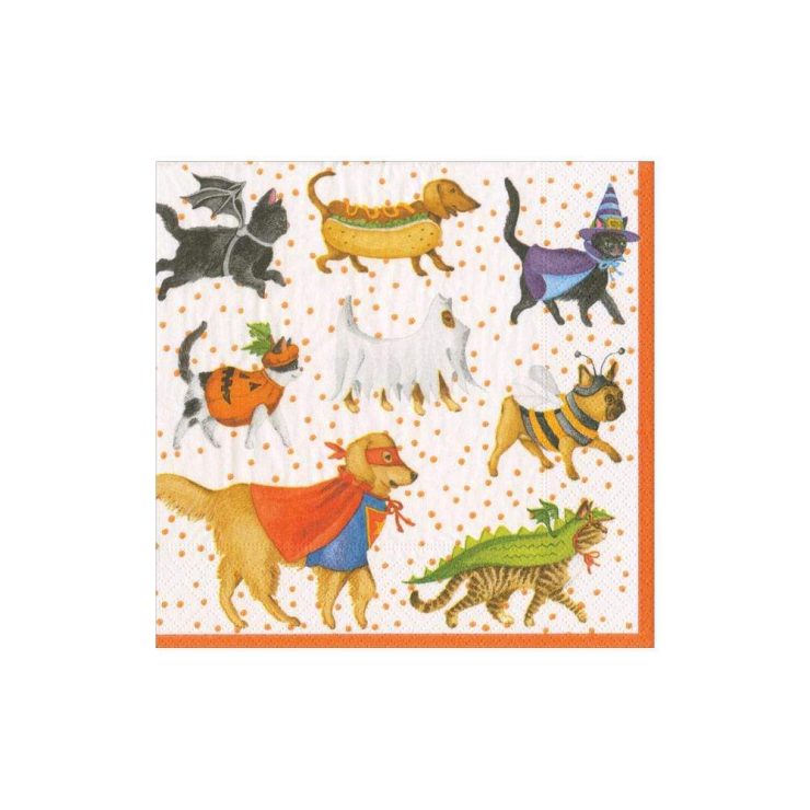 A photo of the Pets In Costume Cocktail Napkins product