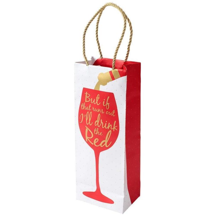 A photo of the Wine Christmas Wine & Bottle Gift Bag product