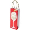 Idena 31370 Christmas Bottle Bag - Colourful Gift Bag, 35 X 10 X 10 Cm, Reusable, Assorted Designs, Cord Handle For Wine, Liquor & Holiday Gifts - View #3