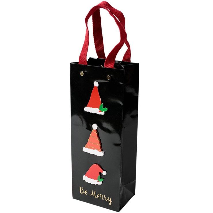A photo of the Be Merry Wine & Bottle Gift Bag product