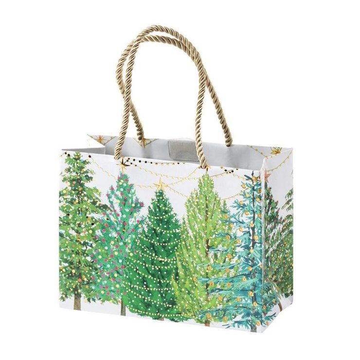 A photo of the Christmas Trees with Lights Small Gift Bag product