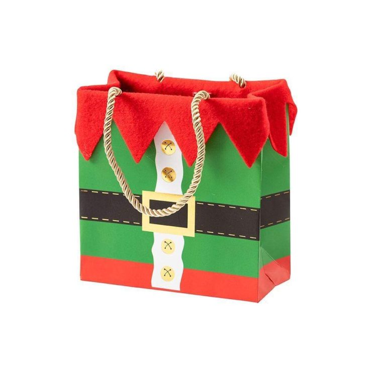A photo of the Elf Costume Small Square Gift Bag product