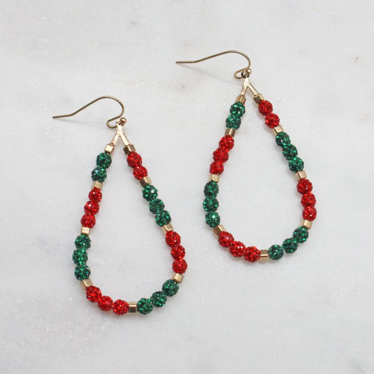 A photo of the Christmas Fireball Earrings product