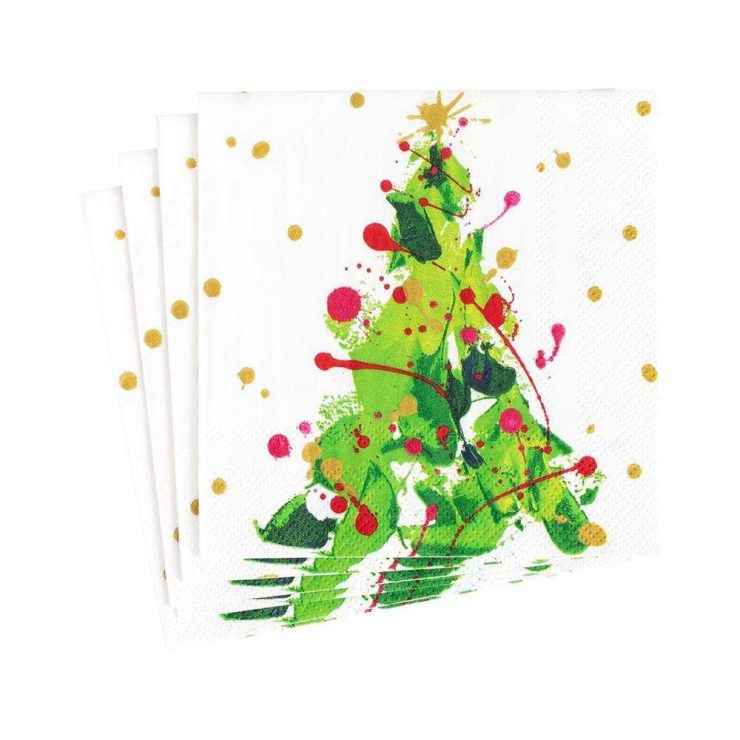 A photo of the Splatter Tree Cocktail Napkins product