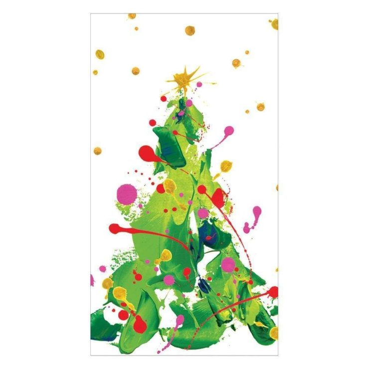 A photo of the Splatter Tree Guest Towel Napkins product