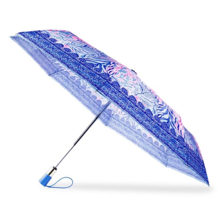 A photo of the Lilly Pulitzer Umbrella In Kaleidoscope Coral product