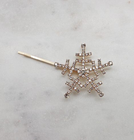 A photo of the Snowflake Hair Pin In Gold product