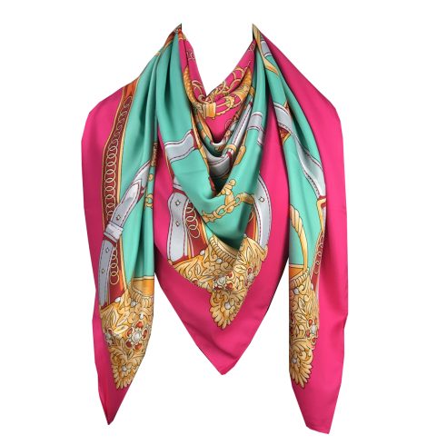 A photo of the Buckle Scarf In Hot Pink product