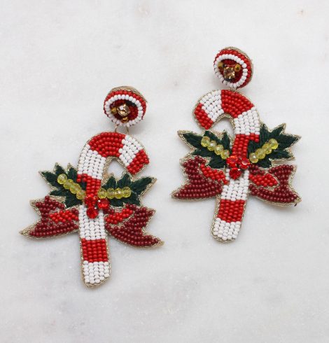 A photo of the Candy Cane Lane Earrings product