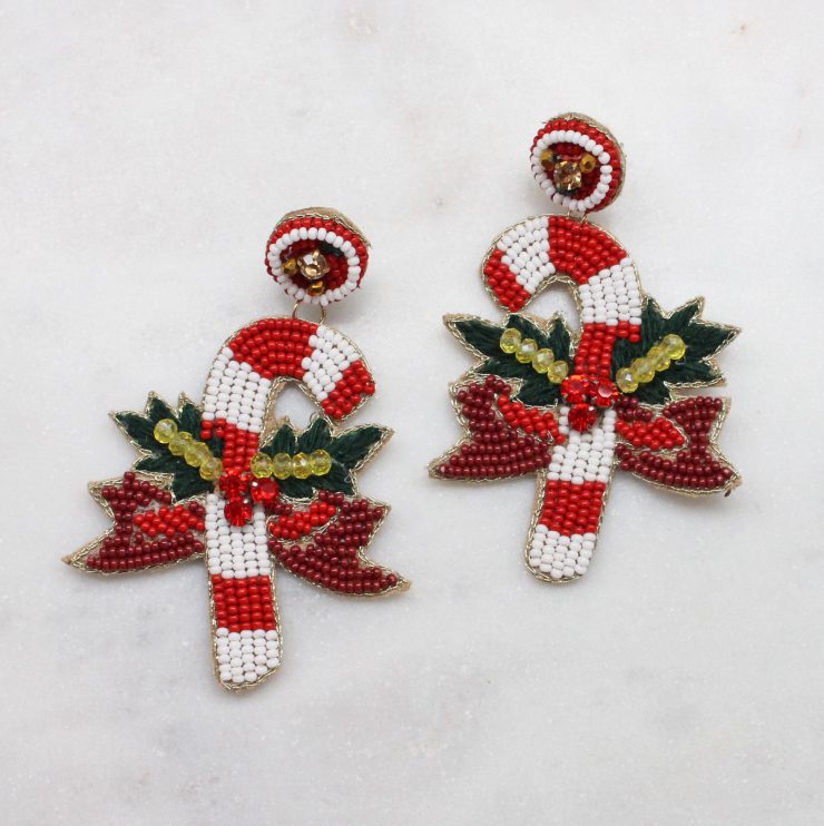 A photo of the Candy Cane Lane Earrings product