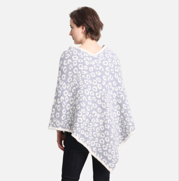 A photo of the Leopard Print Comfy Luxe Poncho product