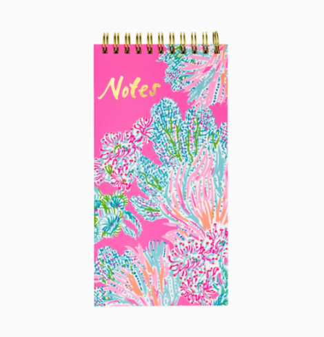 A photo of the Lilly Pulitzer Spiral List Pad In Seaing Things product