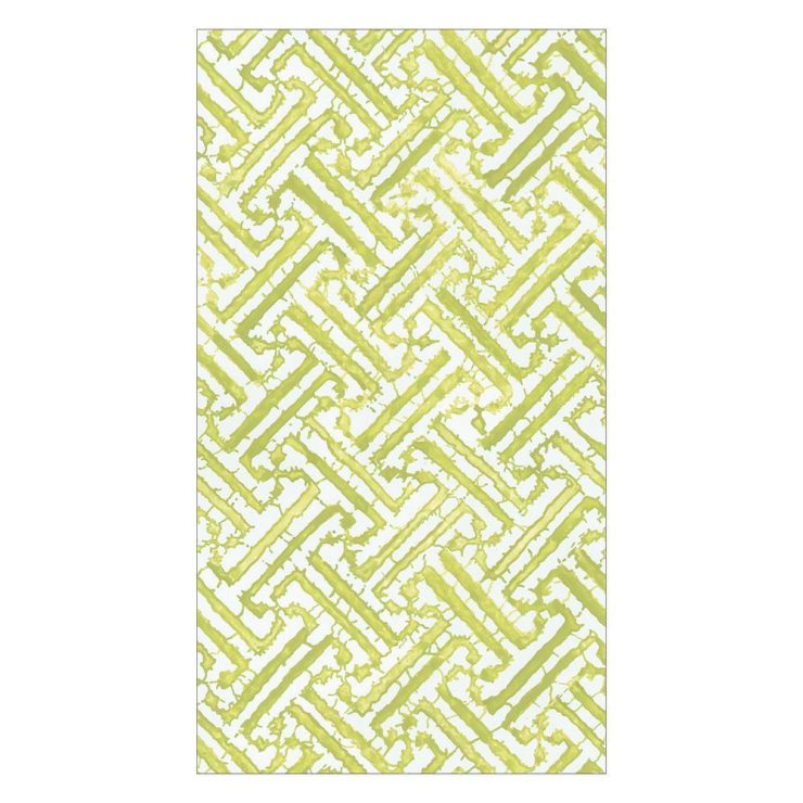 A photo of the Fretwork Guest Towel Napkins in Moss Green product