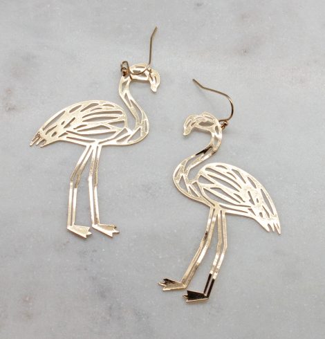 A photo of the Fancy Flamingo Earrings product